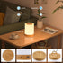 2-er Set LED Nachtischlampe Touch dimmbar RGB Holzoptik USB aufladbar